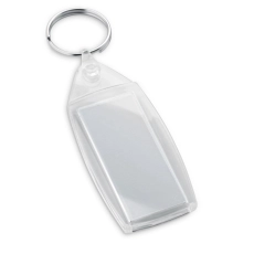 BELAIR. Porte-clés PS transparent en forme rectangulaire