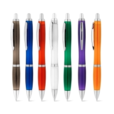 SWING rPET. Stylo bille en 100% rPET avec attache métallique