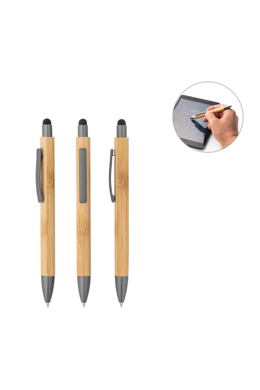 ZOLA. Stylo bille en bambou avec finitions mattes