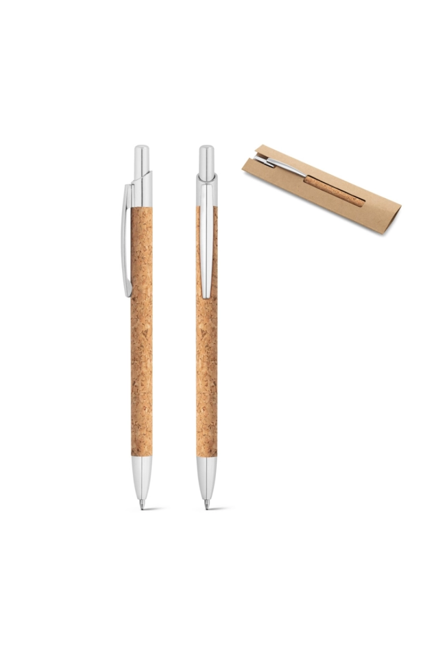 NATURA. Stylo en liège et aluminium avec clip