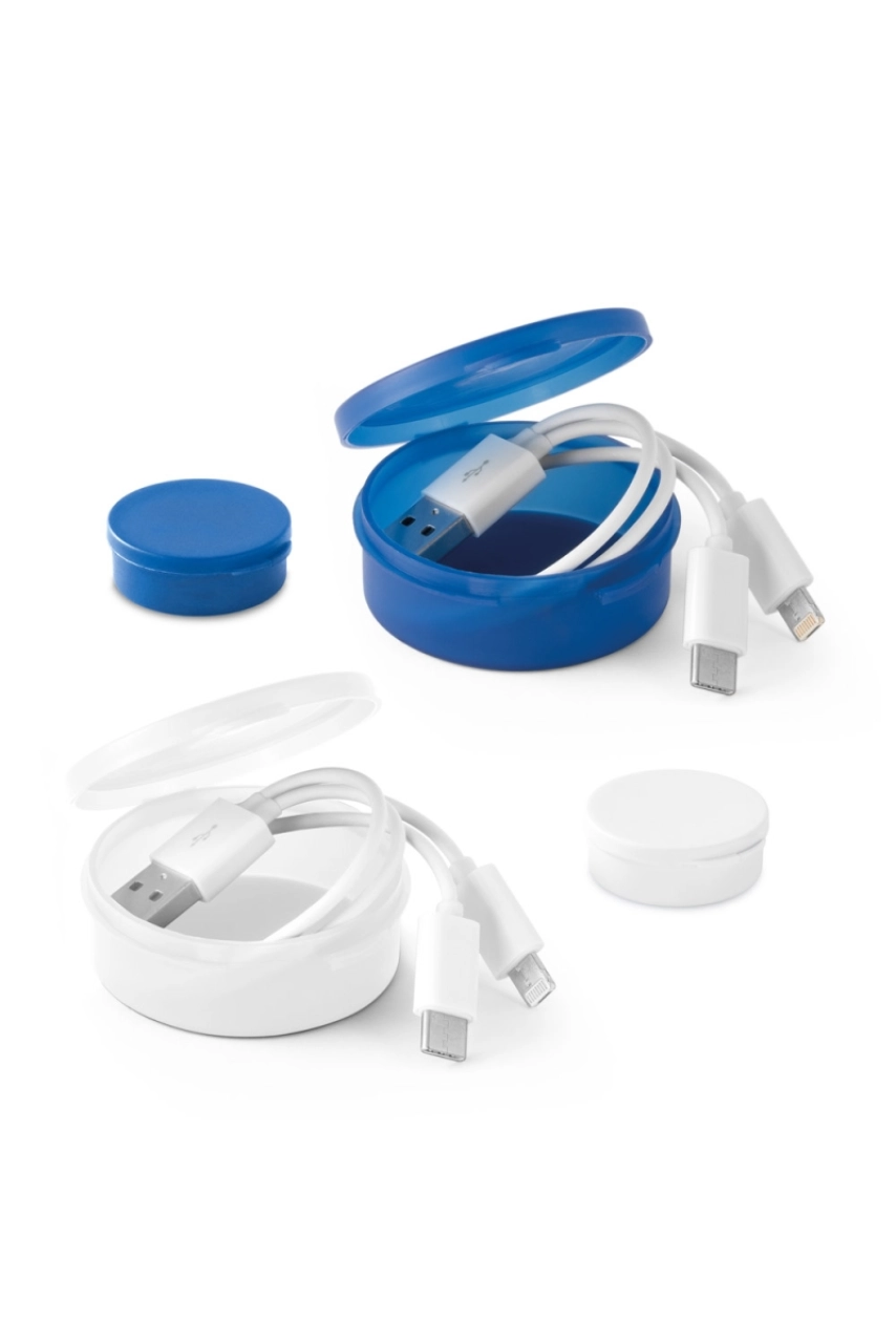 EMMY. Cable USB avec connecteur 3 en 1en ABS et PVC