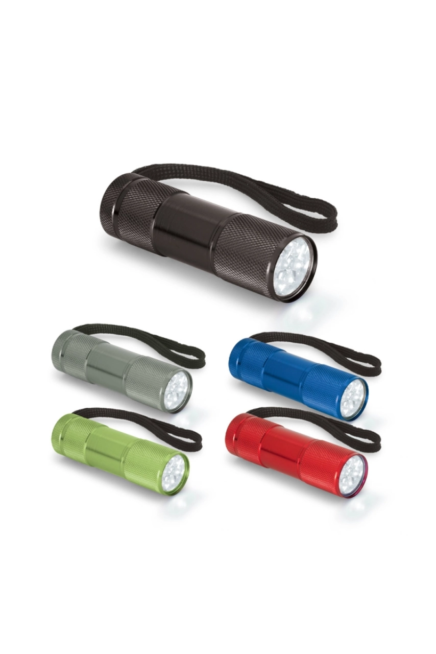 FLASHY. Lampe de poche en aluminium avec 9 LED