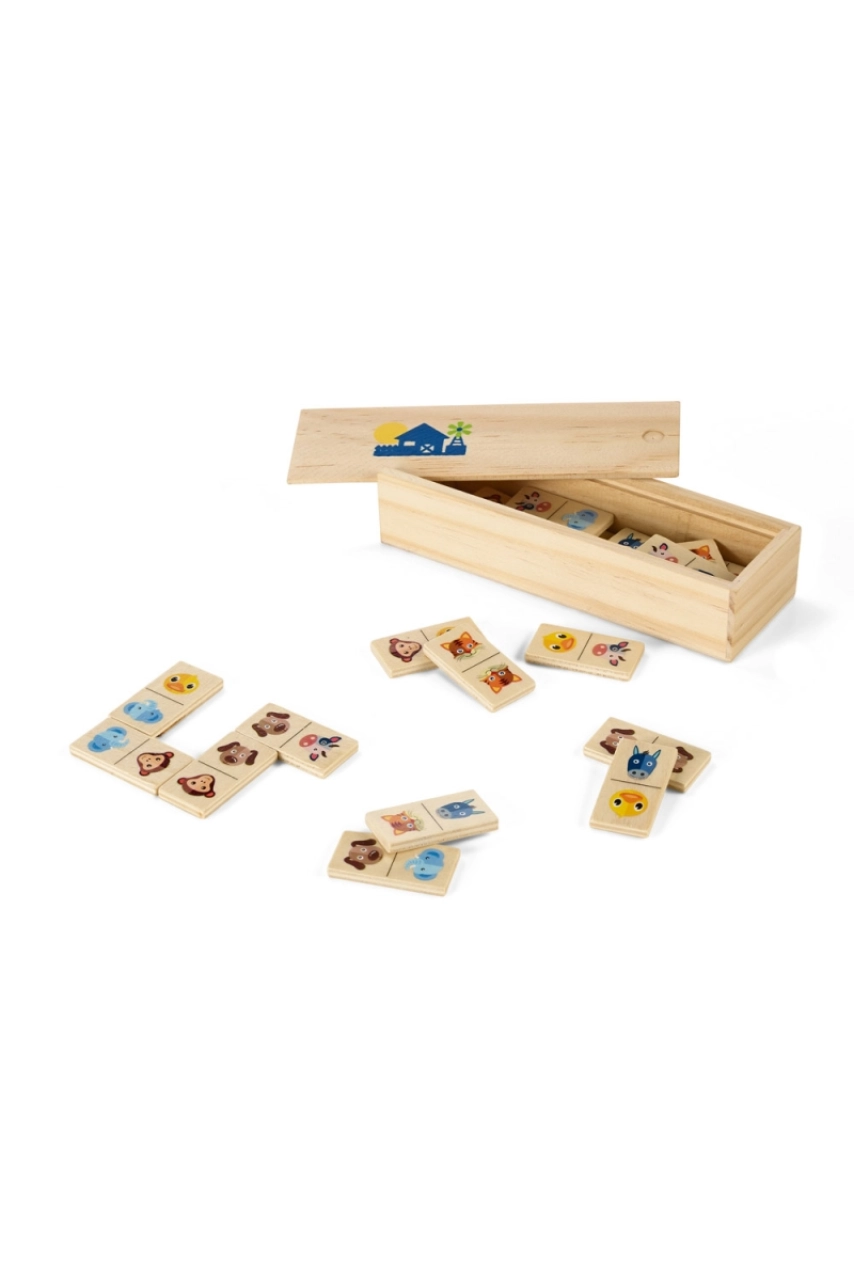 DOMIN. Jeu de dominos en bois