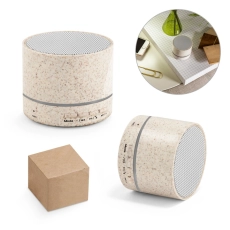 LINEU. Haut-parleur avec micro en ABS et fibre de paille de blé