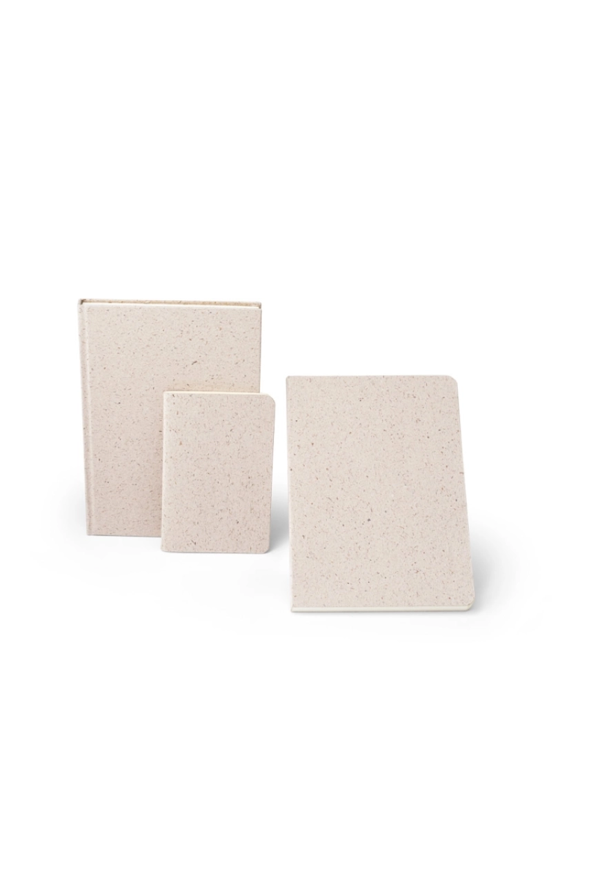 ORGANIC RIGID. Bloc-notes A5 avec couverture rigide fabriquée à partir de matière organique d'éléphant (95%)