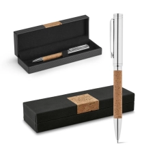 CORK. Stylo à bille en liège et métal avec mécanisme twist