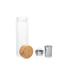 MAKAROVA. Bouteille avec infuseur 490mL en verre borosilicate