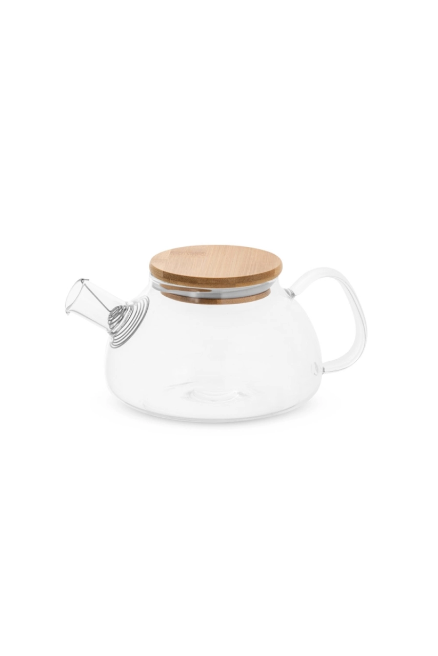 SNEAD. Théière en verre borosilicate 750mL avec couvercle en bambou