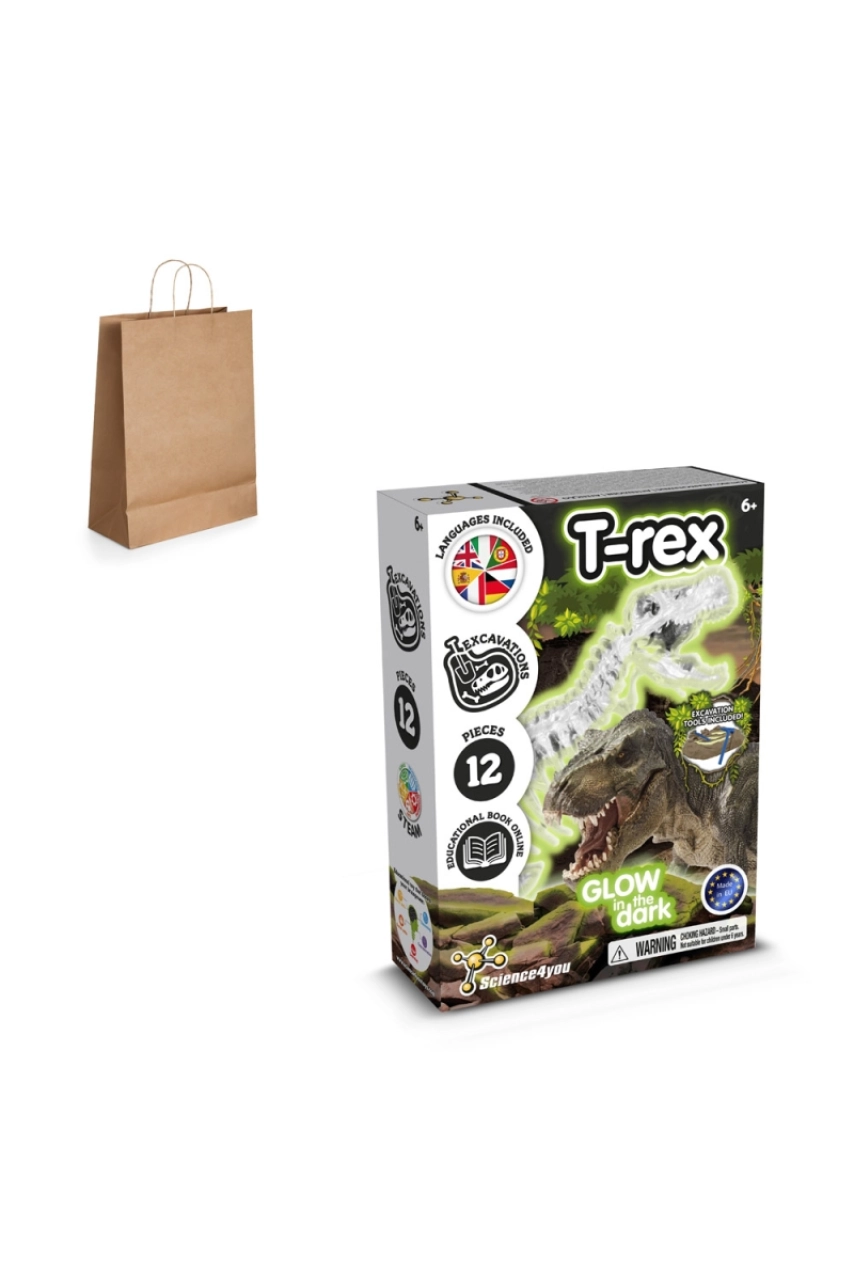 Fossil Excavation Kit III. Jeu éducatif livré avec un sac cadeau en papier kraft (115 g/m²)