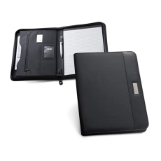 PASZO. Porte-documents A4 en PU et microfibre avec bloc de feuilles lignées