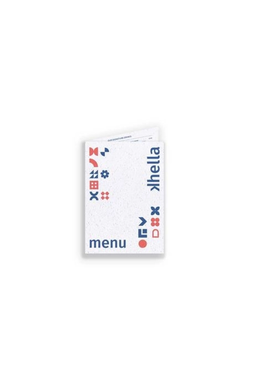 CARTE DE MENU A4 2 VOLETS - IMPRESSION RECTO VERSO