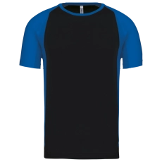 T-shirt de sport bicolore manches courtes unisexe