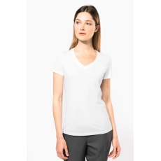 T-shirt Supima® col V manches courtes femme