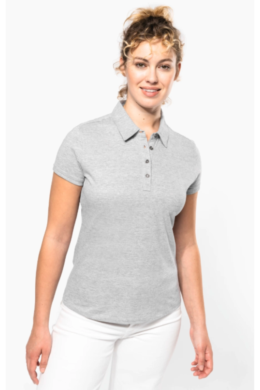 Polo jersey manches courtes femme