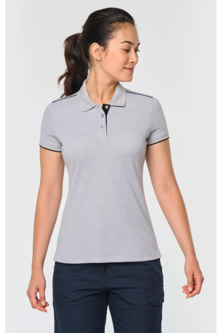 Polo Day To Day contrasté manches courtes femme