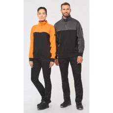 Sweat-shirt écoresponsable col zippé unisexe