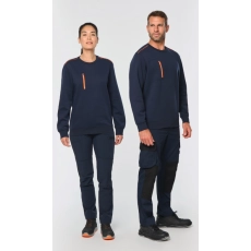 Sweat-shirt Day To Day zip poche contrastée unisexe