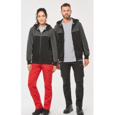 Veste molleton bicolore zippée à capuche écoresponsable unisexe