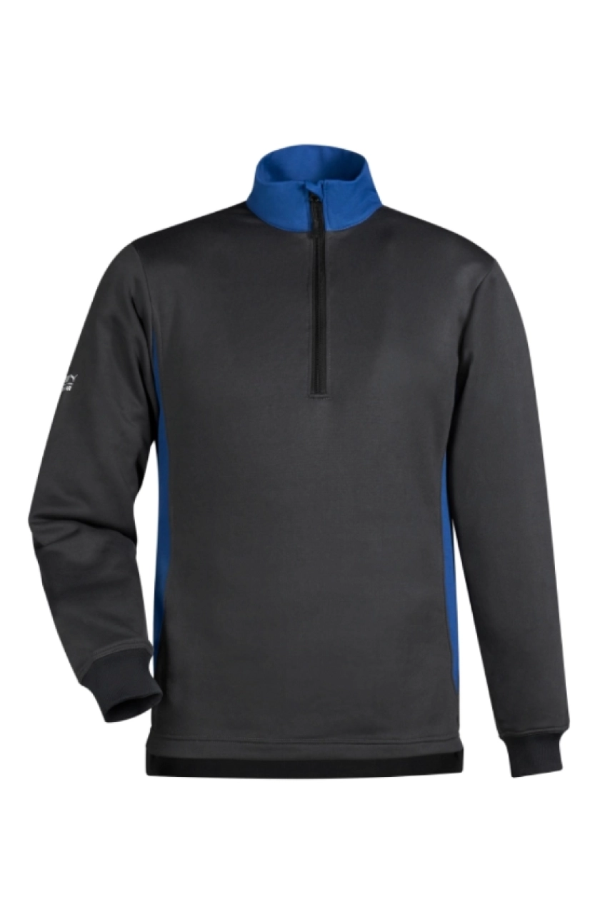 Sweat-shirt col zippé unisexe
