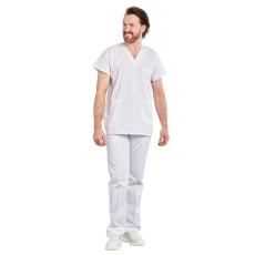 Pantalon mixte élastiqué PACO Blanc