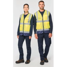 Gilet de sécurité haute visibilité recyclé avec zip unisexe