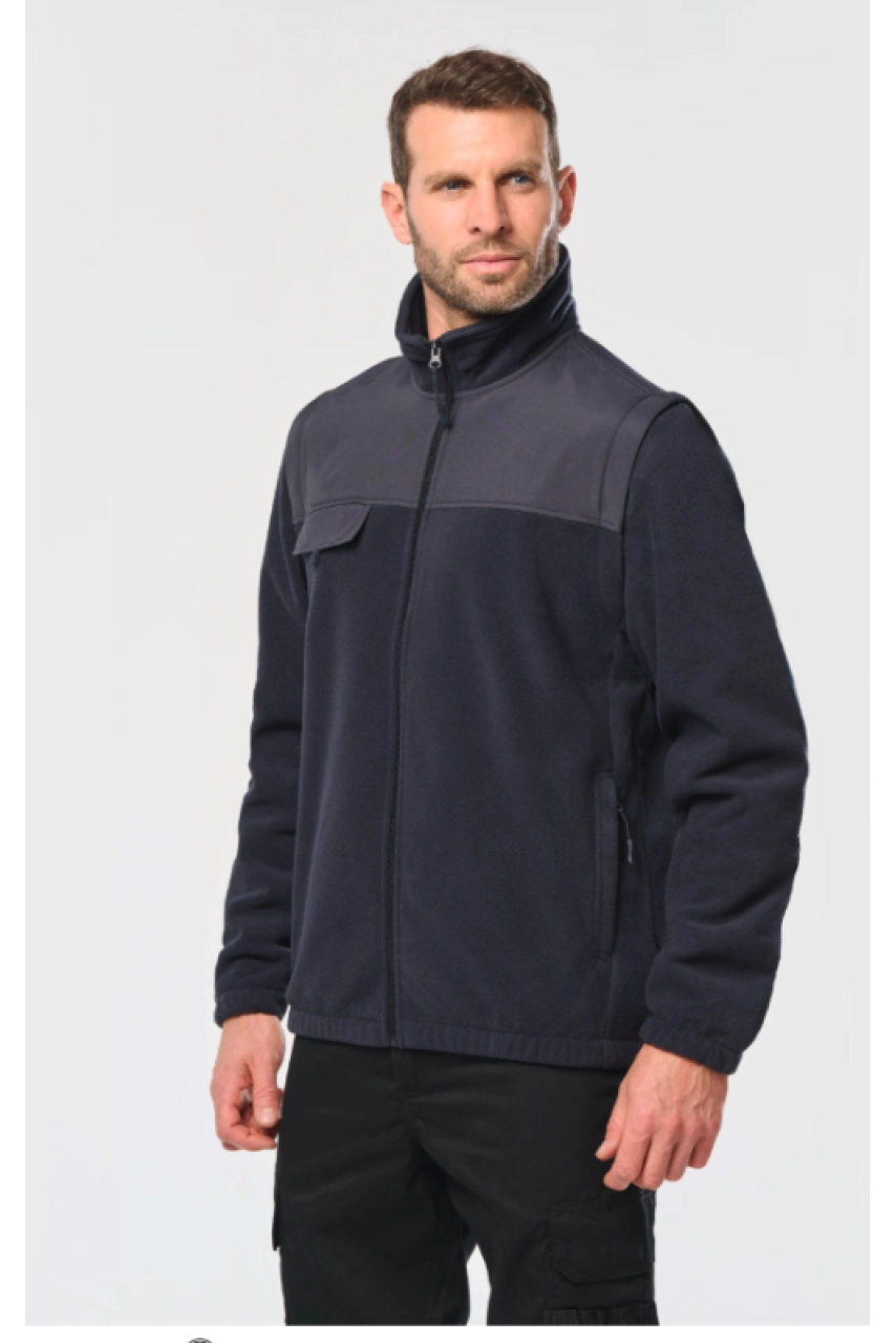 Veste polaire manches amovibles homme