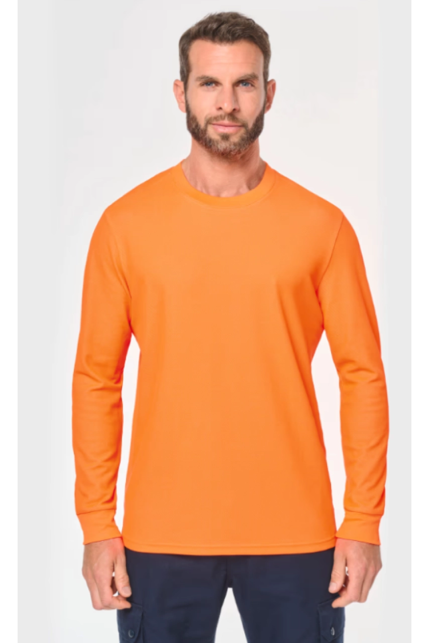 T-shirt unisexe écoresponsable manches longues coton/polyester