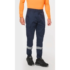 Pantalon cargo unisexe avec bas élastiqué et bande réfléchissante