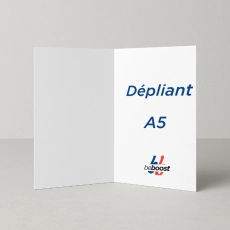 DEPLIANT A5 OUVERT - 2 VOLETS  - IMPRESSION RECTO VERSO