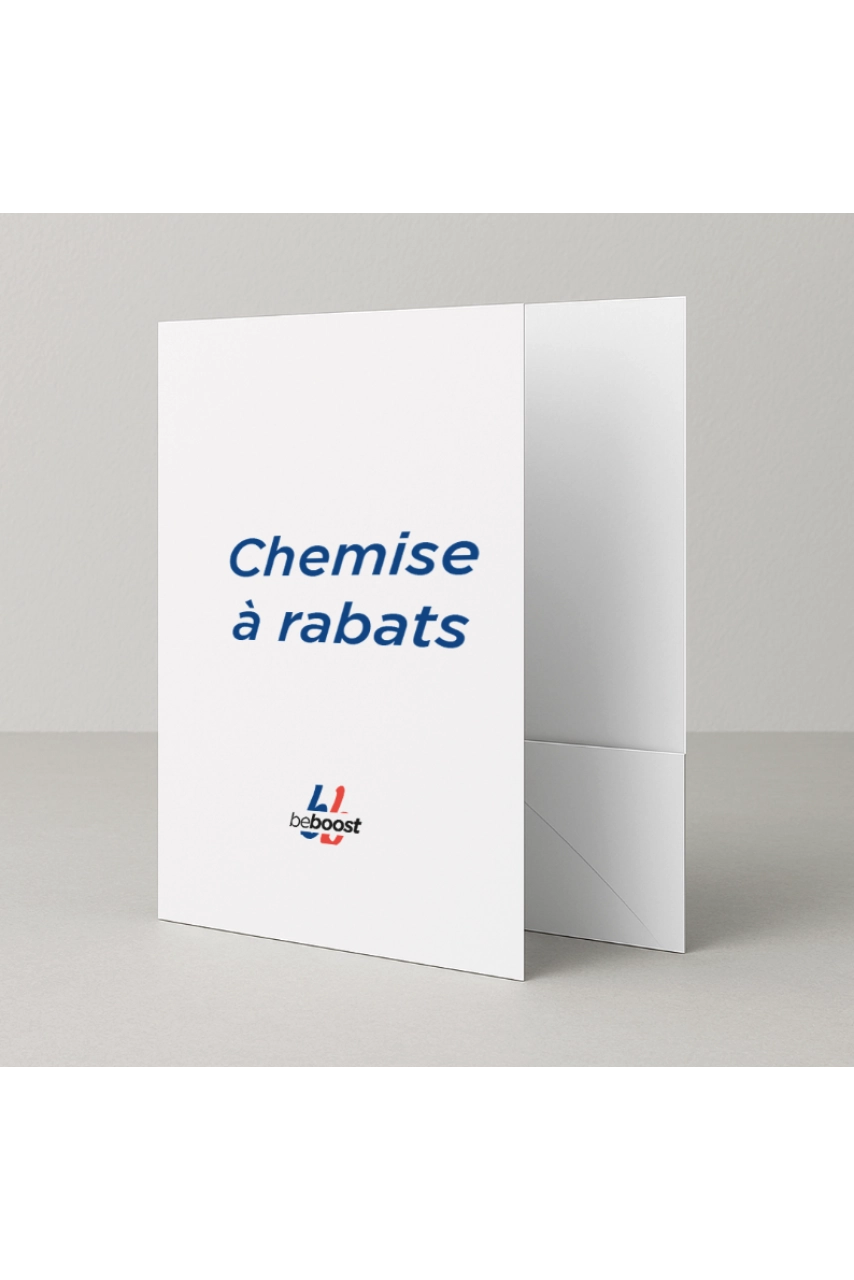 CHEMISE A RABATS A4 2 VOLETS - IMPRESSION RECTO VERSO