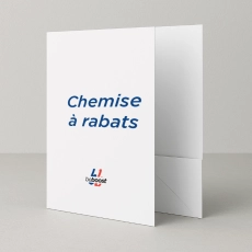 CHEMISE A RABATS A4 2 VOLETS - IMPRESSION RECTO