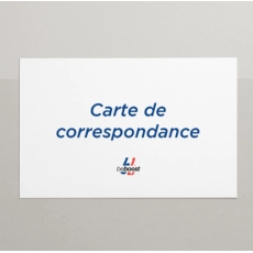 CARTE DE CORRESPONDANCE IMPRESSION RECTO VERSO