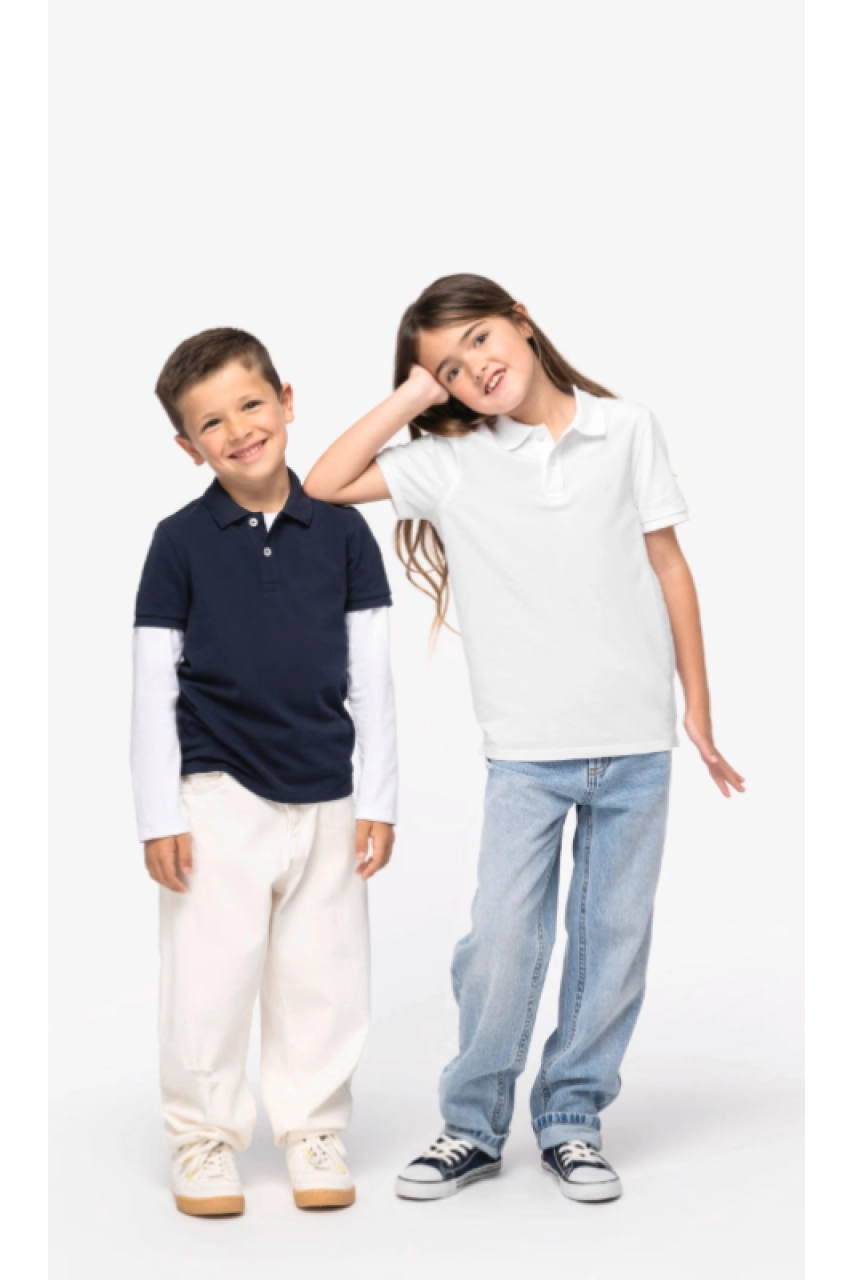Polo écoresponsable maille piquée enfant