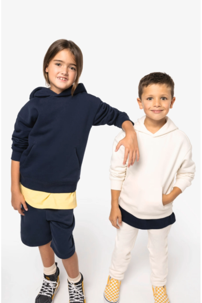 Sweat-shirt écoresponsable à capuche oversize enfant