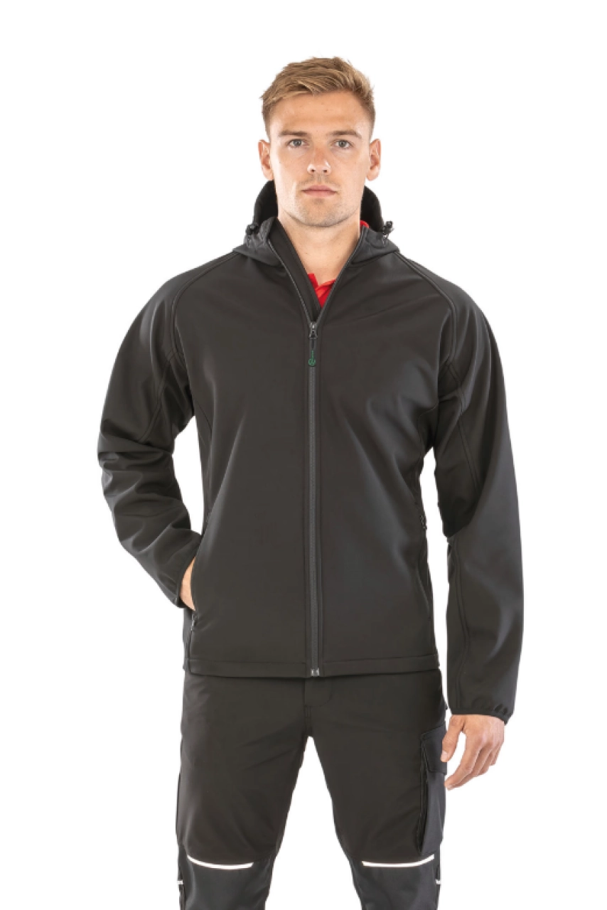 Veste softshell recyclée 3 couches à capuche homme