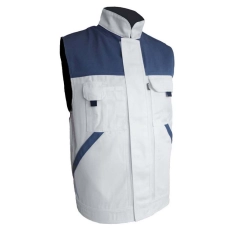 GILET SS MANCHE MIKE BLANC/GRIS