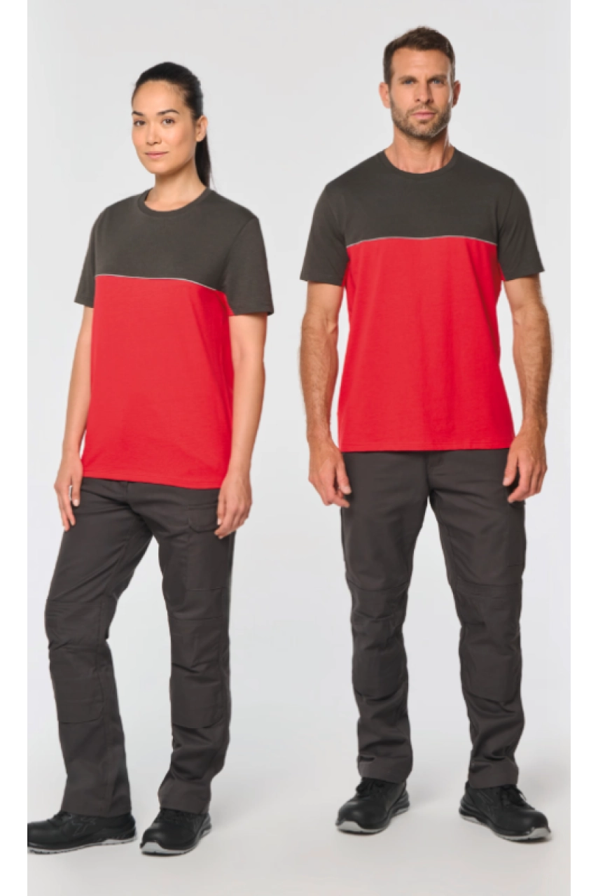T-shirt bicolore écoresponsable manches courtes unisexe