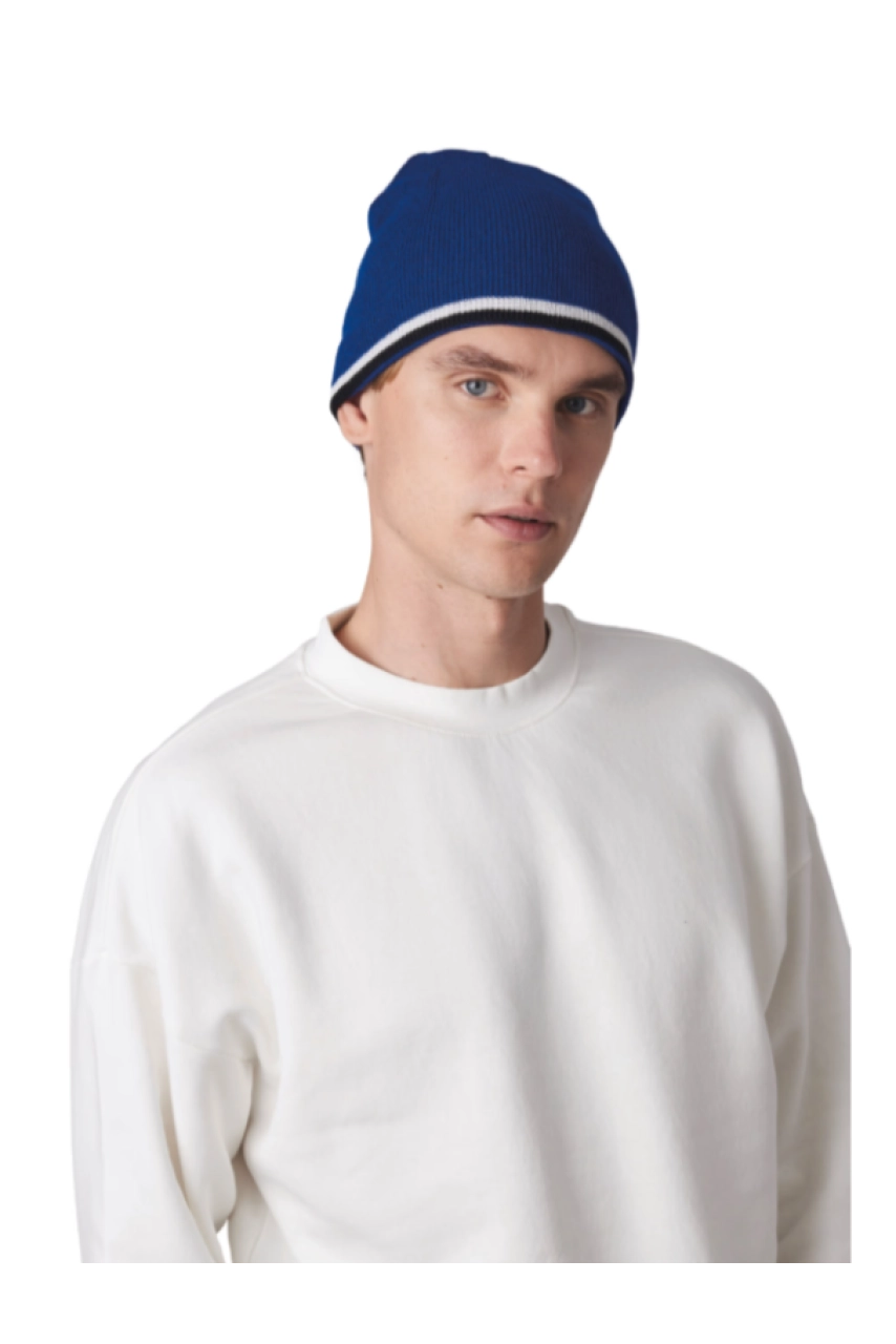 Bonnet bande bicolore contrastée