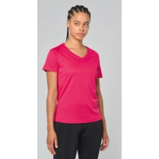 T-shirt de sport manches courtes col v femme
