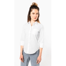 Chemise popeline polycoton manches 3/4 entretien facile femme
