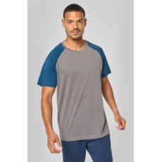 T-shirt triblend bicolore sport manches courtes unisexe