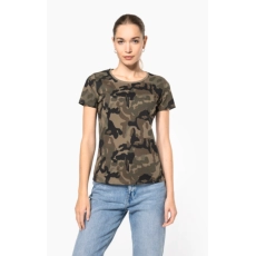 T-shirt camo manches courtes femme
