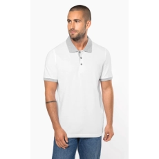 Polo piqué bicolore homme