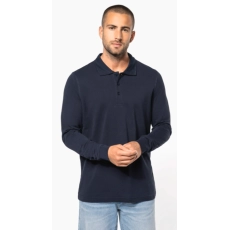 Polo piqué manches longues homme