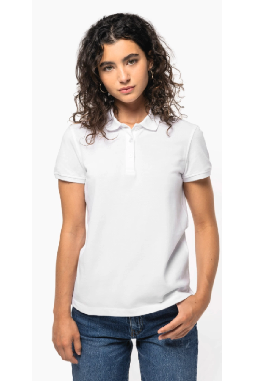 Polo piqué manches courtes femme
