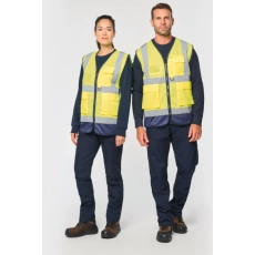 Gilet de sécurité haute visibilité recyclé avec zip unisexe