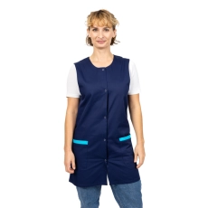 Blouse sans manche Marine/turquoise