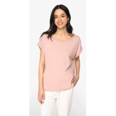 T-shirt écoresponsable manches à revers femme