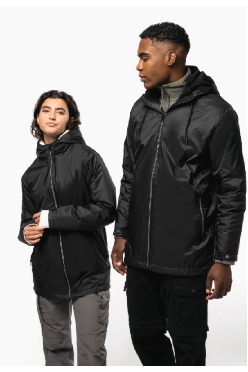Veste à capuche avec doublure en micropolaire unisexe