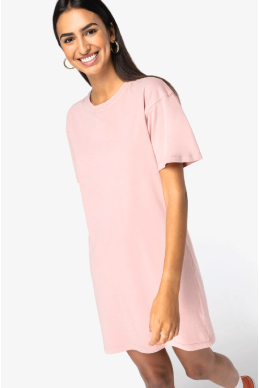 Robe t-shirt écoresponsable délavée femme